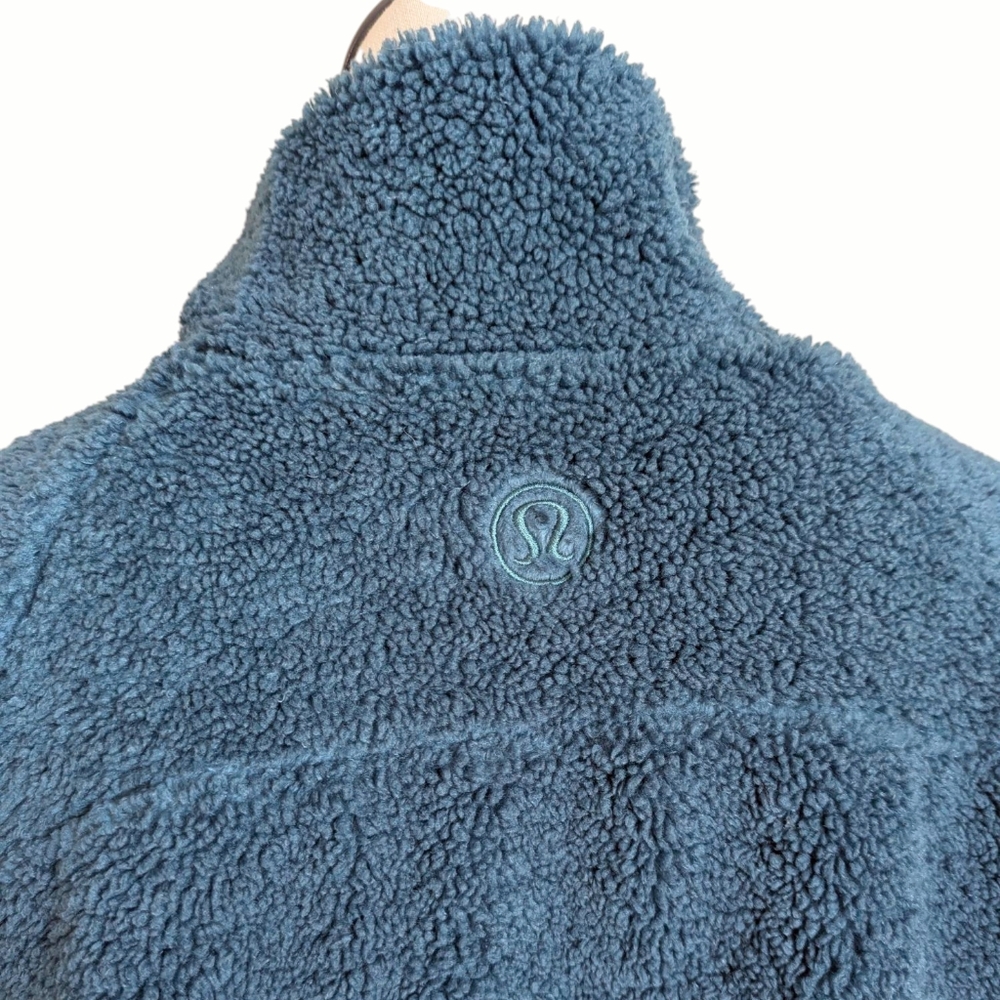 Lululemon Scuba Oversized Cropped Sherpa Fleece Funnel 1/2 Zip Pullover XL XXL - Picture 4 of 14
